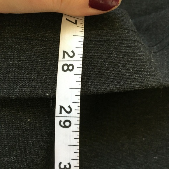 Chicos Pants Womens Sz 2S US Sz L 12 Short Charcoal Gray Stretch Knit Trouser - Picture 8 of 8